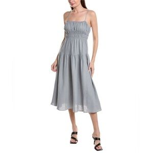 WeWoreWhat Smocked Midi Dress in Light Gray